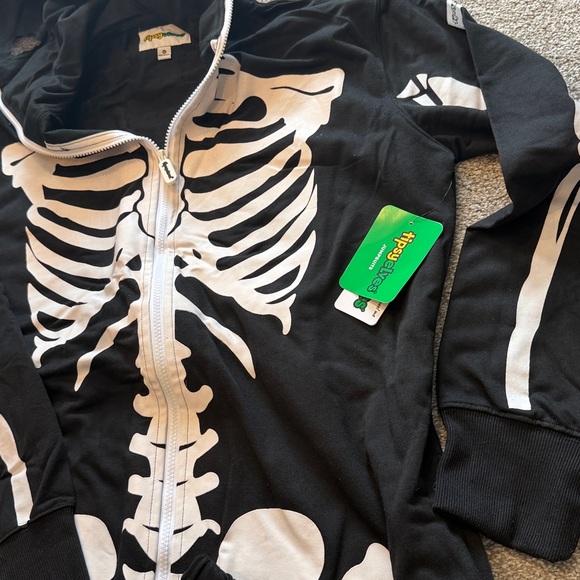 Tipsy Elves Skeleton Jumpsuit - Black and White - Picture 3 of 3